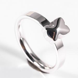 China Minimalist Style Stainless Steel Jewelry Rings 6 / 7 / 8 / 9 Size With Gold Plated supplier