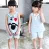 2016 Fashion Girl Kid's Clothes Set Little Sheep Sleeveless Tops+ Short Pants