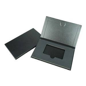 Luxury Black Paper Card Box Packaging Custom Rigid Book Business Credit Wedding Gift Card Box