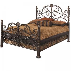 China Low Profile Footboard 5FT Queen Size Metal Bed Frame Double Bed Furniture supplier