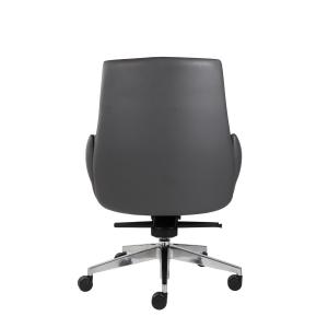 Height Adjustable Black Leather Revolving Chair High Back Executive Chair
