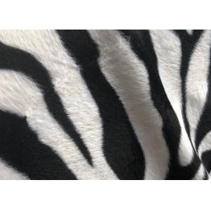 Printed Zebra Stripe Short Hair Upholstery Soft Polyester Velvet Fabric