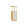 China Beige 96.5cm Height MDF Bamboo Stripes Door Metal Handle Bathroom Console Unit wholesale