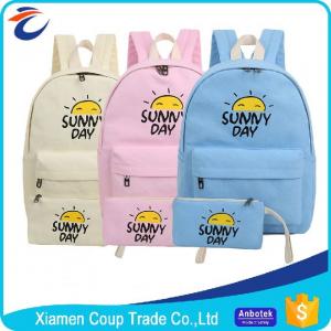 Women Fashion Cartoon Book Bag Canvas Materials Outdoor School Bag For Students