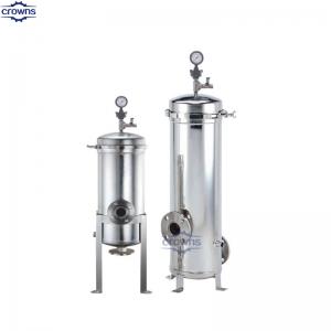 Food grade 10 inch stainless steel 304 or 316L single cartridge filter housing for palm oil purification