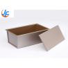 China RK Bakeware China Foodservice NSF Telfon Nonstick Pullman Bread Loaf Pan Fluted Pan With Lid Customized Size wholesale