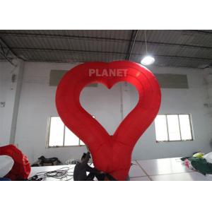 Party LED Lighting Inflatable Advertising Balloon Red LOVE Heart