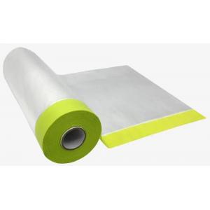 China Folded Pre Taped Masking Disposable Car Paint PE Masking Film supplier