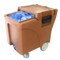 China Food Grade LLDPE 125L Commercial Ice Caddy On Wheels on sale