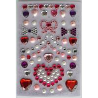 China Japan Style Crystal Custom Rhinestone Stickers , Card Craft Stickers For Decoration on sale