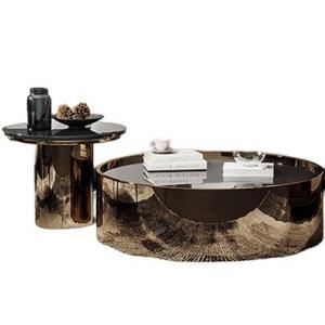 China Marble Customized Coffee Table Titanium 400mm Living Room Tea Table supplier