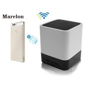 China White Mini Desktop Alarm Clock Bluetooth Speaker , Wireless Sound Box With LED Screen supplier