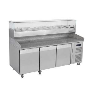 580L Commercial Pizza Prep Fridge 2025x800x1420mm Secop Compressor