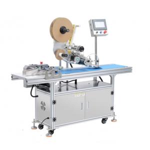 Page Automatic Flat Labeling Machine With 300mm Width Conveyor Belt