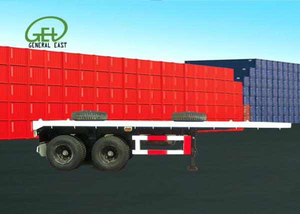 50T Capacity 20ft low Speed 2 Drum Axle Semi Flatbed Truck Trailer