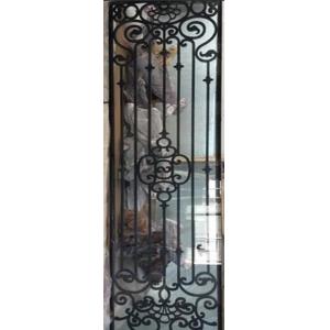 9 X 9MM Steel Bar Black Chrome Wrought  Cast Iron Glass Door 2.2M