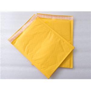 Eco-Friendly Kraft Yellow Bubble Mailers Custom Bag Stock Design Biodegradable