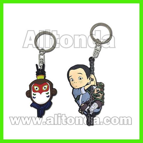 2d PVC key chains cartoon figures cute animal key chains custom