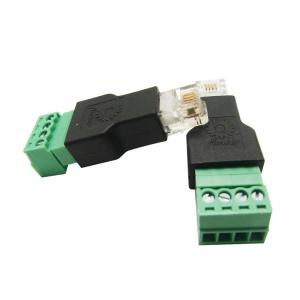 Vbestlife RJ11 Male Connector Ethernet Connector RJ11 6P4C Male to 4 Pin Screw Terminal Connector