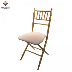 China Commercial Folding Chiavari Dining Chair For Wedding With Cushion supplier
