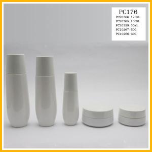 China bouteilles en verre du bowling 100ml blanc pour des cosmétiques avec les capsules en plastique supplier
