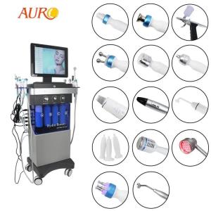 China 14 en 1 máquina ultrasónica hidráulica de la terapia de Dermabrasion RF Microcurrent LED de la máquina de la burbuja H2O2 supplier