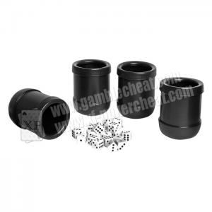China Black Dice Cup With Mini Camera Inside See Through The Dice By Video Phone supplier