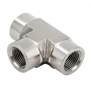 China ステンレス鋼301 Tフィッティング 3 Way Connector 1/8 NPT 女性 × 1/8 NPT 女性 × 1/8 NPT 女性 supplier