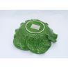 Cabbage Leaf Bowl Ceramic Houseware FN10115 With Green Dolomite Material