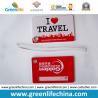 Advertising Top Quality Red Logo Printed Custom Plastic Luggage Tag