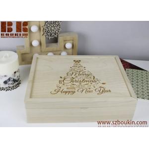 Engraved Merry Christmas Wood Box Christmas Eve Box Holiday gift Family present