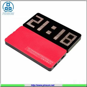 China 2016 New design mobile power bank 8000mah portable powerbank with clock LED Display supplier