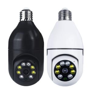 China 2.4GHz Wireless Wifi Security Cameras , Smart Light Bulb Camera With Motion Detection Alarm supplier