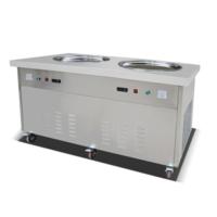 China double pot Fried Ice Cream Roll Machine R404A de 35cm on sale