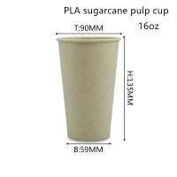 China Biodegradable Bamboo Fiber PLA Paper Drinking Cups ISO9001 on sale