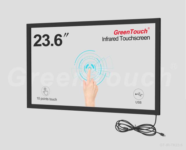 23.6 Inch Multi Touch Screen Overlay Panel For PC , Ir Touch Screen Frame