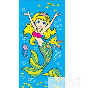 China Beautiful Promotional Products Beach Towels Cartoon Design Printing For Children supplier
