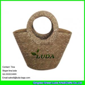 LUDA designer purses wheat straw made beach shopping straw bag