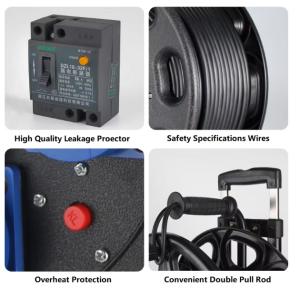 China EUケーブルリール カスタマイズされた長さ 電気格納式延長コードリール ポータブル 省力 耐候性 ヘビーデューティー wholesale