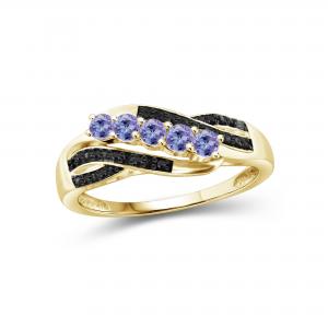 China Jewelers Club Tanzanite Ring Birthstone Jewelry  with Black Plate supplier