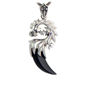 China Sterling Silver Dragon Claw Amulet 925 Silver Chain Men's Necklace(N06030811) supplier