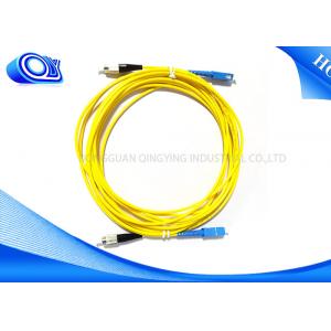 China 3 Meter FC / SC Single Mode Patch Cord , Simplex Fiber Optic Cable For LAN / WAN supplier