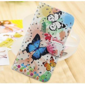Flower Butterfly Pattern Flip Leather Cell Phone Case Cover for BLU STUDIO 5.0 LTE/Y530Q