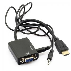China 1080p Hdmi Male to VGA Female with Audio Cable Converter Adapter for HDTV PC supplier