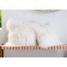 China Mongolian lambskin Throw White Pillow Genuine Sheepskin with natural curls wholesale