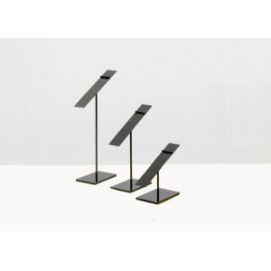 Adjustable Height Black Steel Store Display Props , Metal Retail Shoe Display Stands