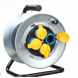 250V 16A Electrical Extension Cord Reel , Waterproof Extension Cable Drum With Cover