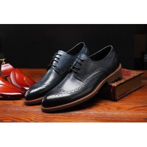 Classic Style Derby Black Dress Up Shoes , Retro Men Dress Oxford Shoes