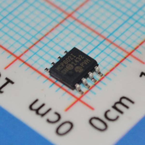 MCP602-I/SN 2.7V-6V Dual Op Amp with 10MHz Bandwidth Low 1.8mA Current Rail-to-Rail I/O 3V/5V Operation and 8-Pin SOIC Package