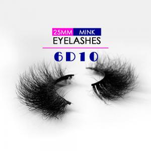 High Durability 6D Mink Lashes , Long Lifespan Real Mink False Eyelashes